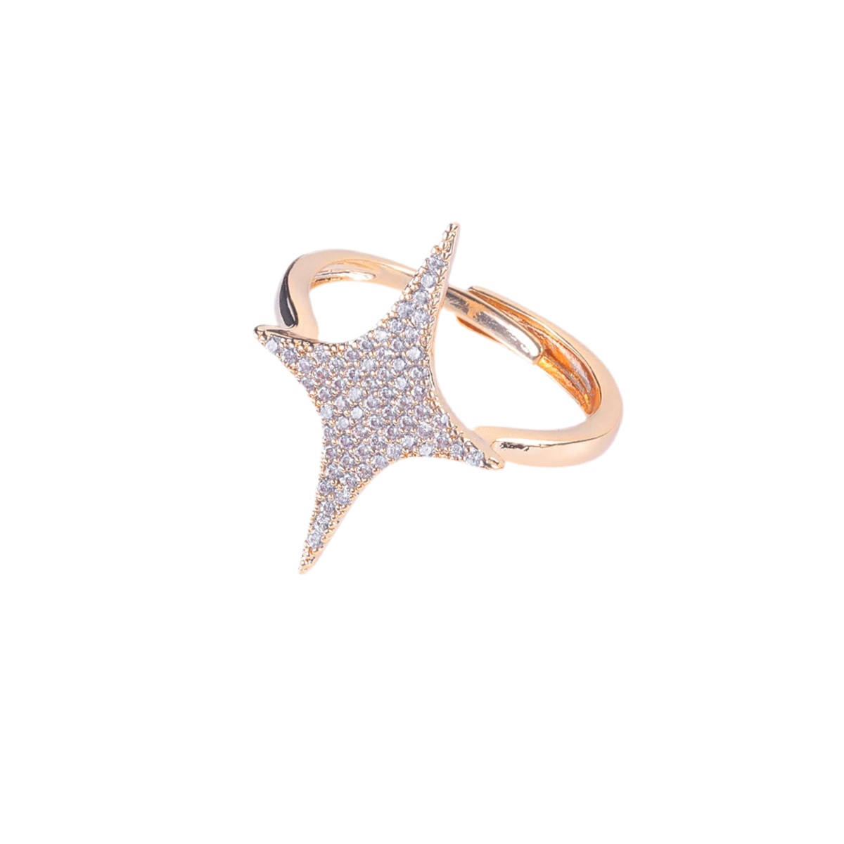 Starburst Pavé Ring – Rose Gold
