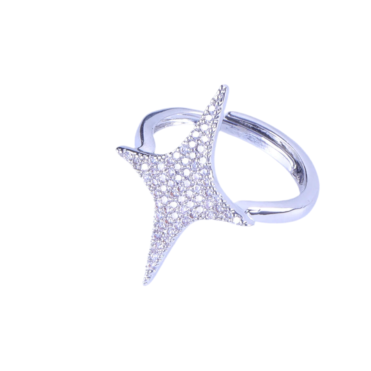 Starburst Pavé Ring – Silver