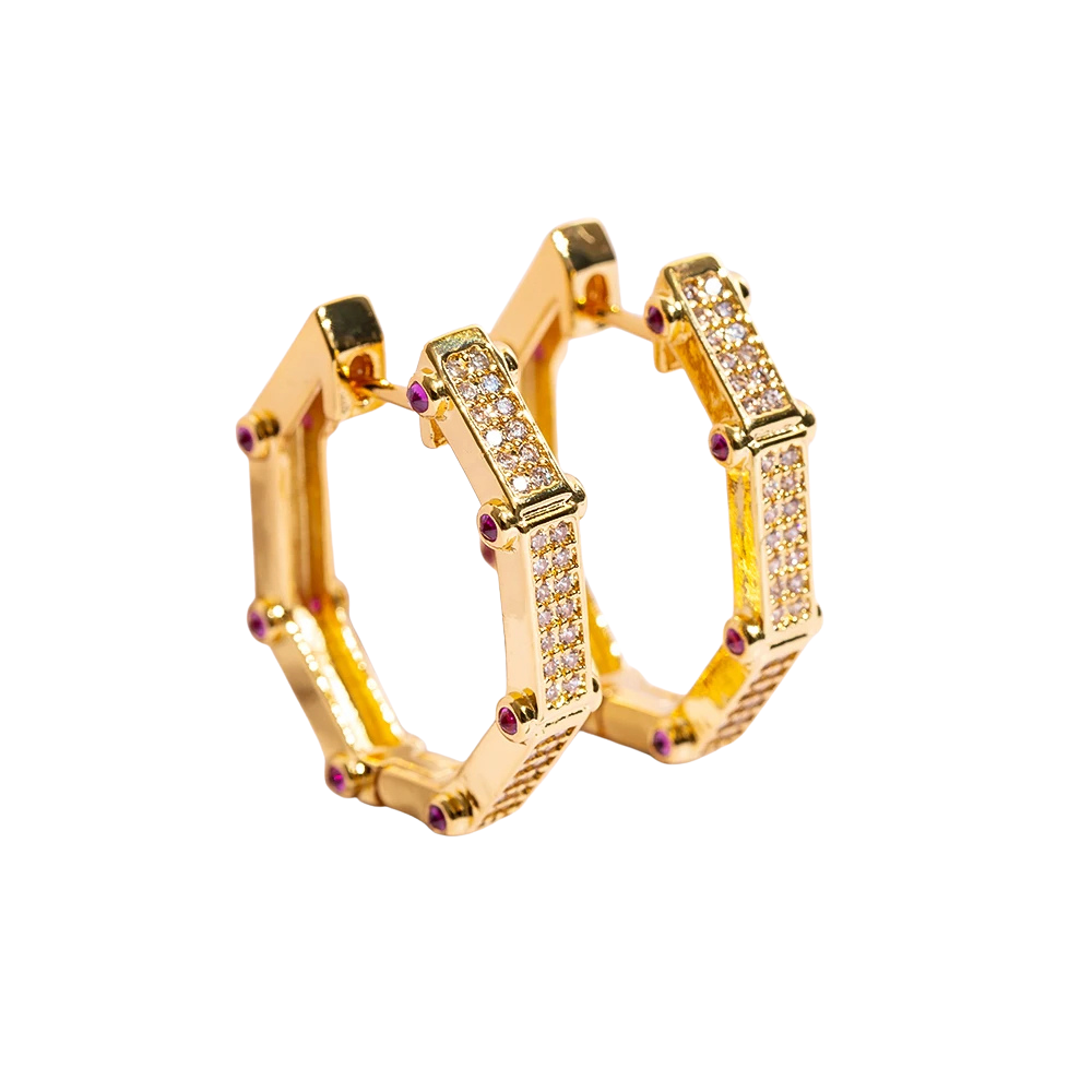 Golden Edge Hoops