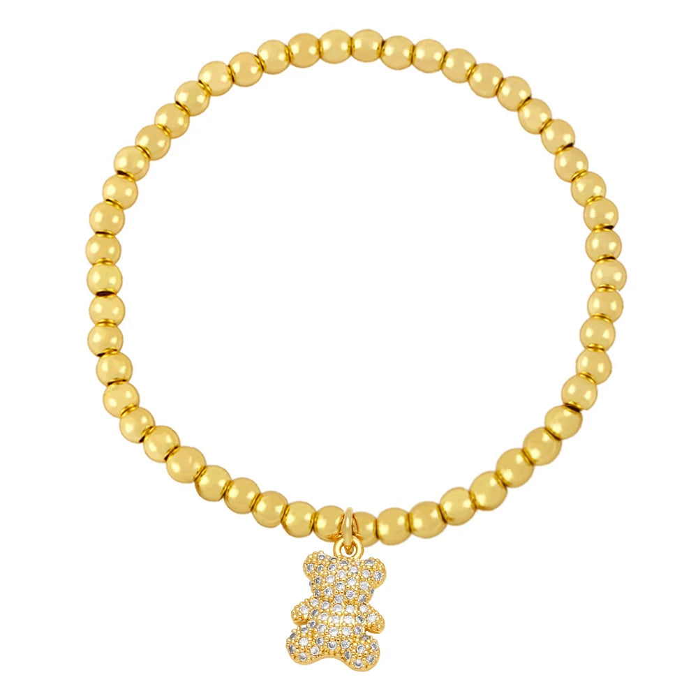 Bracelet Ours en peluche - Blanc