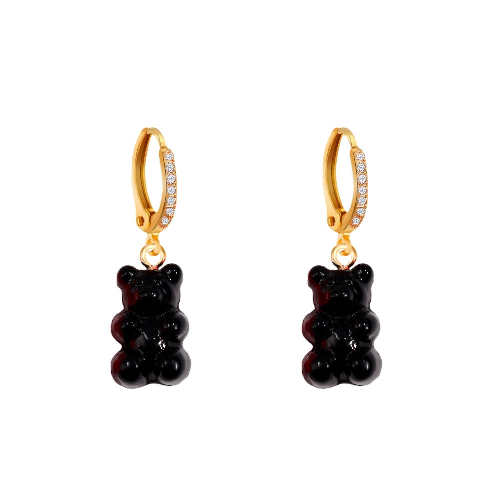 Black Gummy Bear Earrings