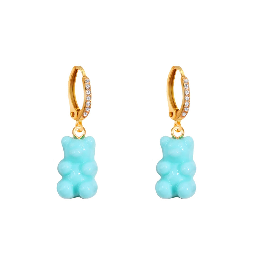 Blue Gummy Bear Earrings