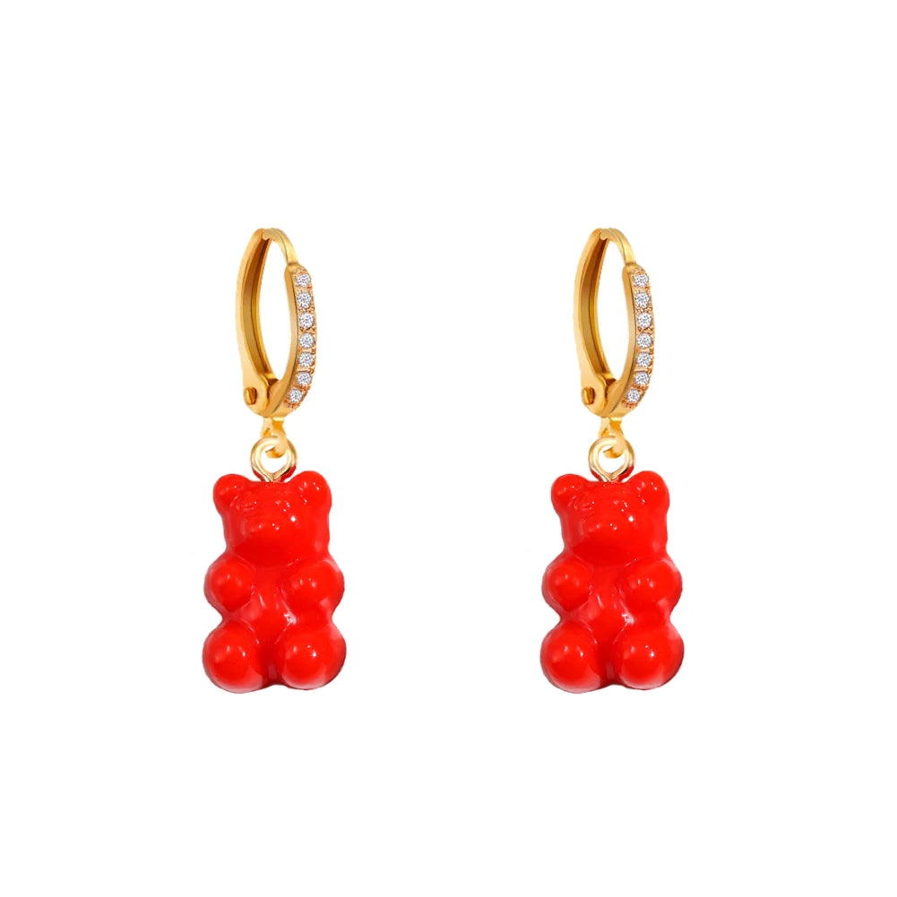 Red Gummy Bear Earrings