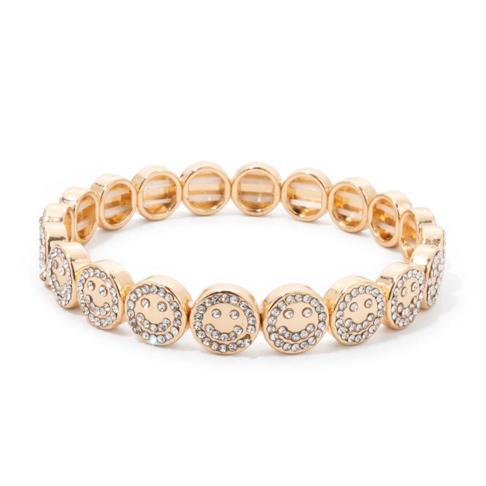 Smile bracelet with sparkling white details