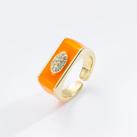 Celestial moon ring orange - Happy gems