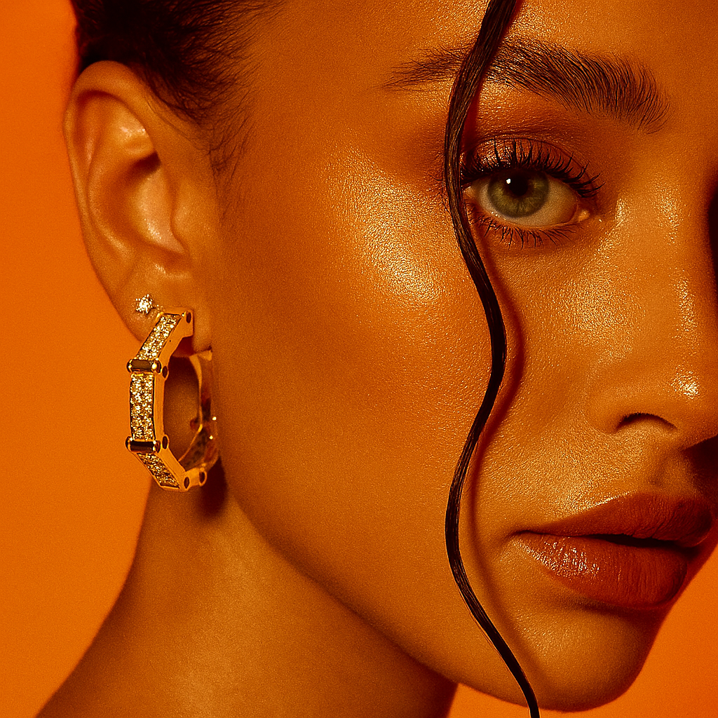 Golden Edge Hoops