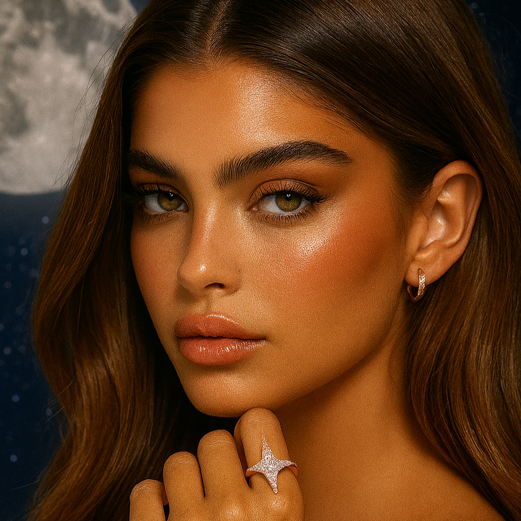 Starburst Pavé Ring – Rose Gold