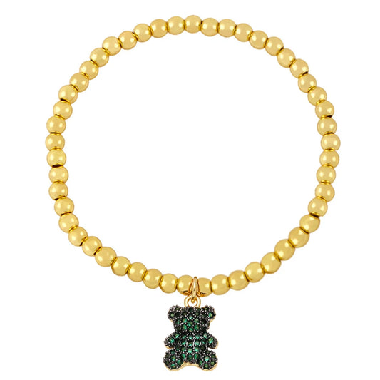 Teddy Bear Bracelet - Green