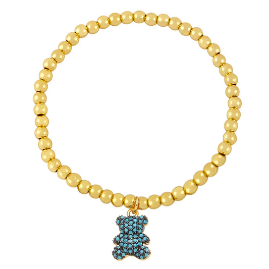 Teddy Bear Bracelet - Turquoise