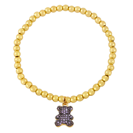 Teddy Bear Bracelet - Violet