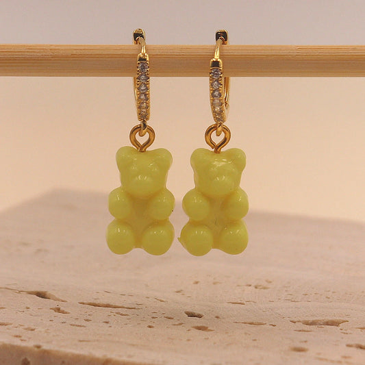 Earrings Teddy bears - Happy gems