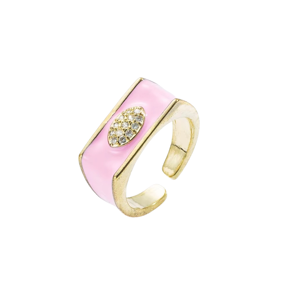Bague lune céleste rose